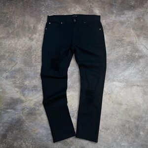 Helmut Lang black ripped denim jeans